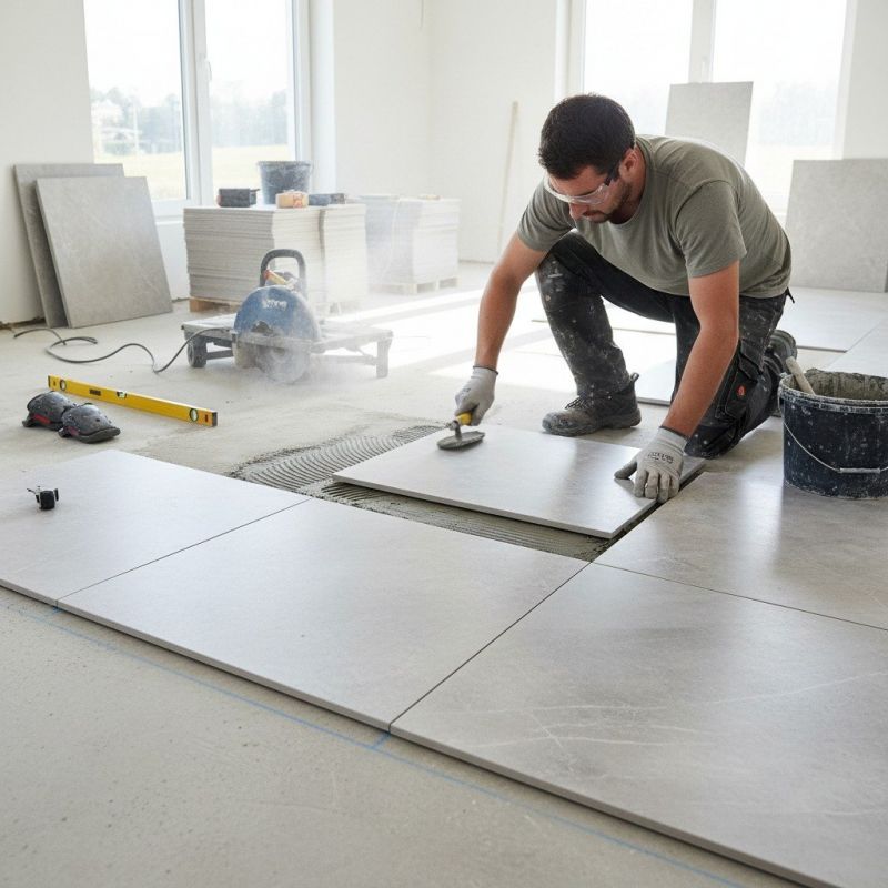Travertine Floor Installation
